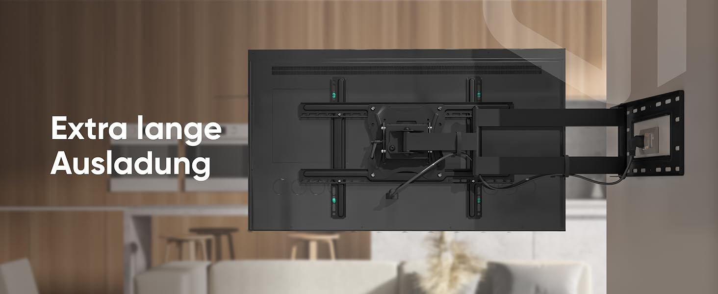 Кронштейн для телевізора ONKRON M7L-B: поворотний, для телевізорів 40-75 дюймів, до 68 кг, VESA 600x400, чорний