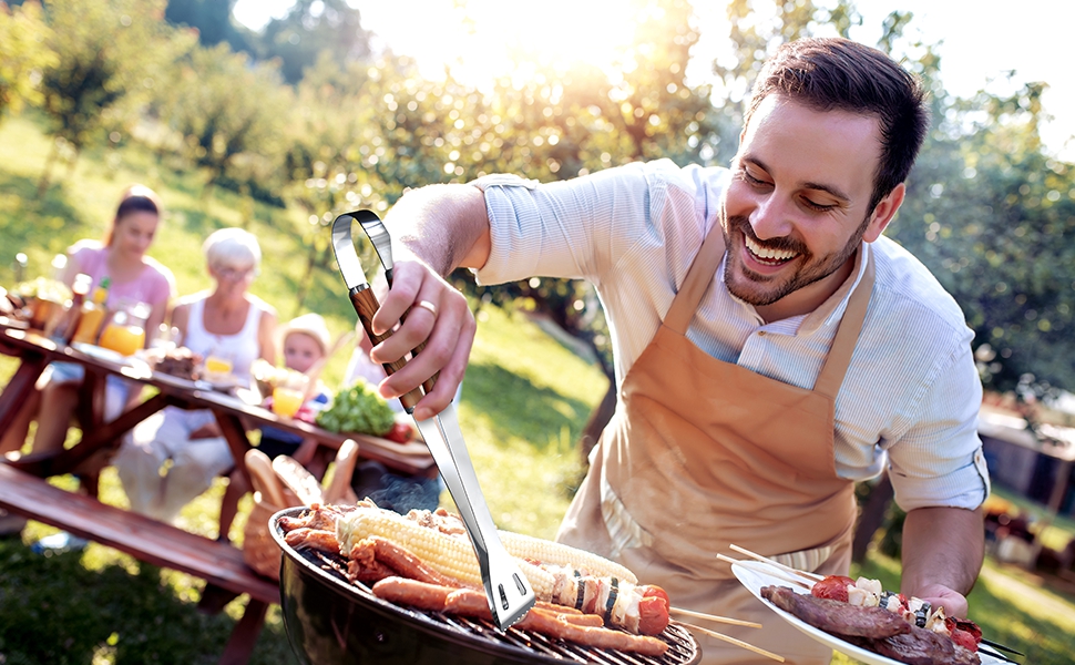 Набір гриль-посуду з нержавіючої сталі з чохлом, 3 шт. | Набір для барбекю, гриль, кемпінг