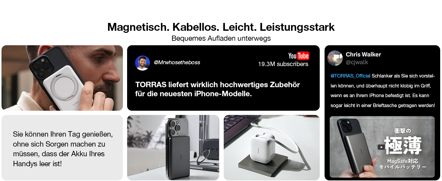 TORRAS Power Bank 5000mAh з MagSafe, 22.5W PD, USB-C, для iPhone 17 Pro Max та інших моделей