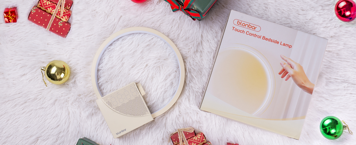 Нічна лампа Blonbar 10W з USB-зарядкою, будильник-світло, сенсорне керування, регулювання яскравості, нічник для дітей та дорослих, 3 режими, для спальні та вітальні (мінімалістичний дизайн)