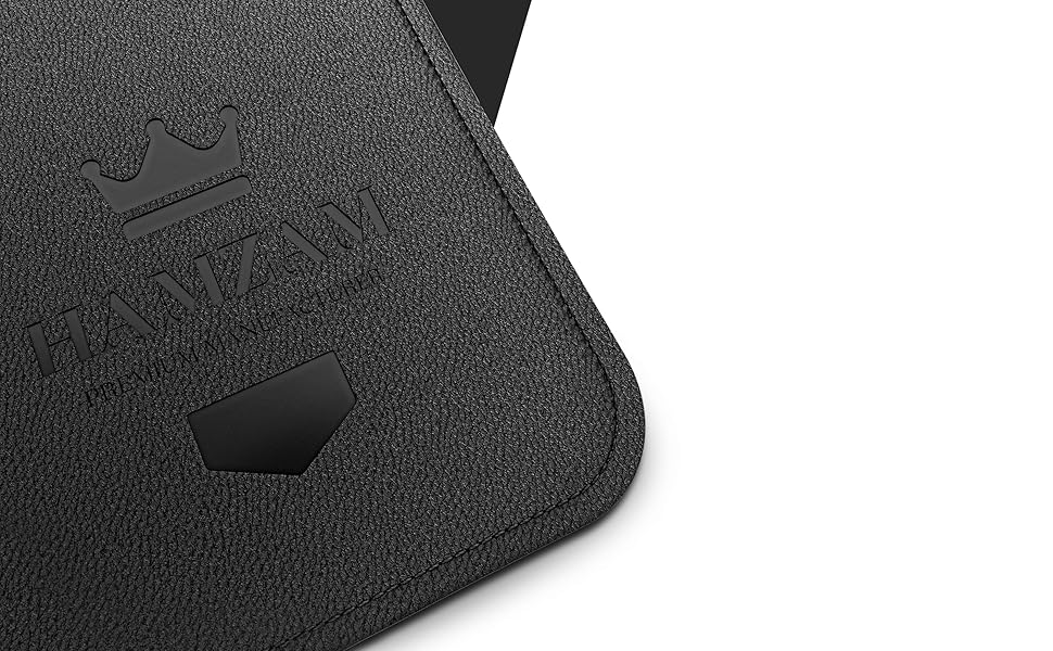 Підкладка під стіл HAMZAM PU Leder 90x40 см - преміум якість, з інтегрованим ковриком для миші (Колір: Коричневий)