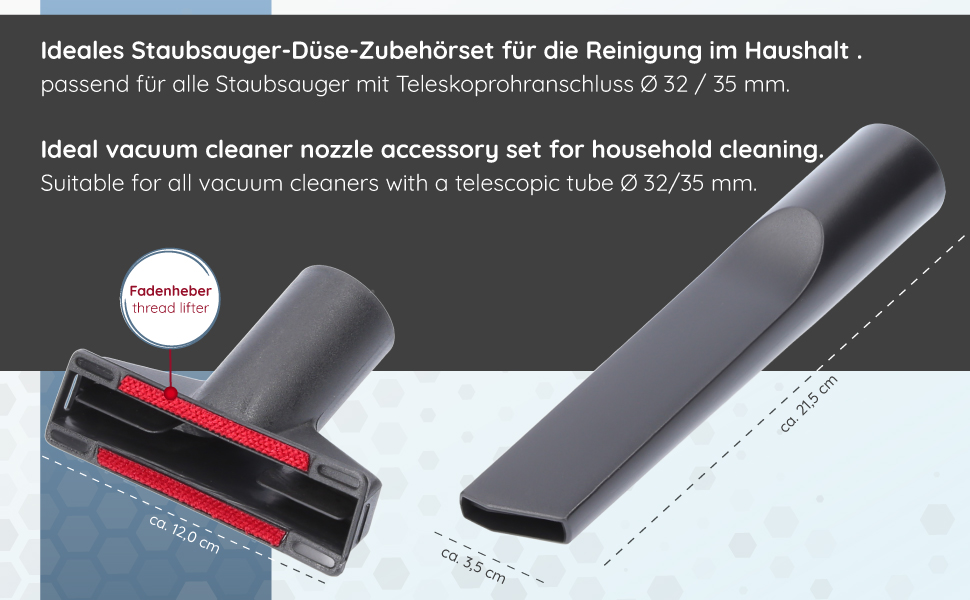 Набір щіток для пилососа Miele Blizzard CX1 PowerLine (6 шт.), сумісний з діаметром 32/35 мм, з насадкою для меблів, для оббивки, для щілин, адаптер