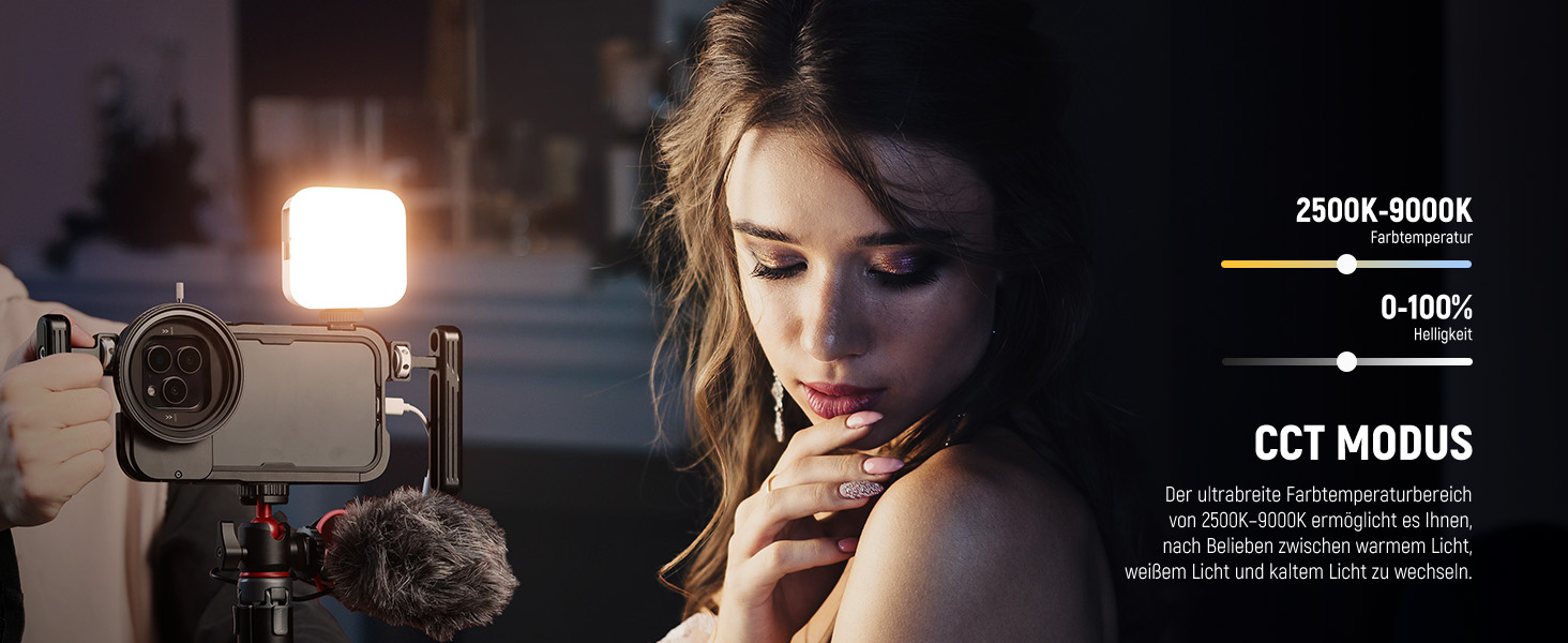 NEEWER BL60C LED-панель для відеозйомки: RGB, 8W, 2700K-7500K, портативна, з акумулятором 4000mAh, метал, CRI 97