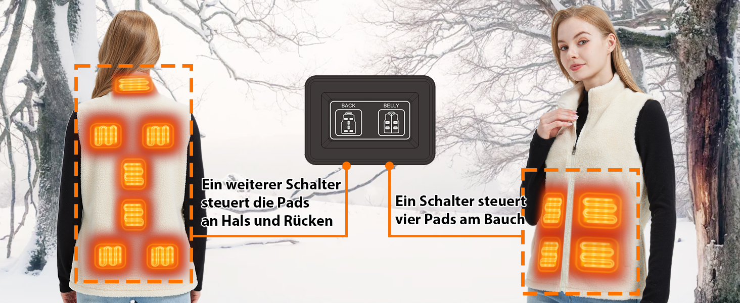 Жіноча флісова електрична жилетка Gokozy з 11 зонами обігріву та акумулятором 7.4V, Sherpa, тепла та затишна жилетка для осені та зими, колір Off-White