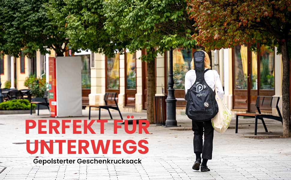 Електрогітара Pyle E – Комплект для гітари з підсилювачем, чохлом, струнами, ременем, тюнером та кабелем, для важкого металу та подорожей, чорна