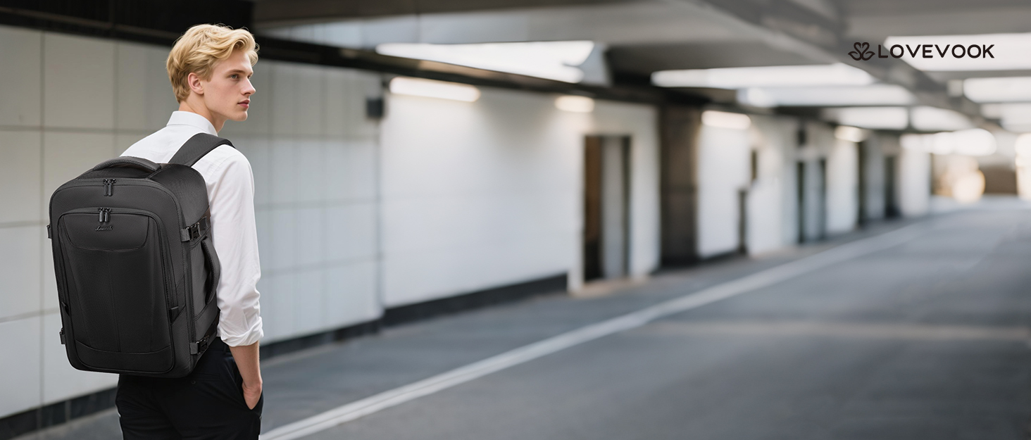 LOVEVOOK Рюкзак для ручної поклажі, 40L, для ноутбука 17.3