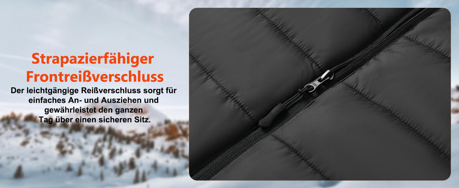 Обогреваемый жилет для мужчин с PowerBank 18400mAh, жилет з 8 зонами обігріву, чорний, L