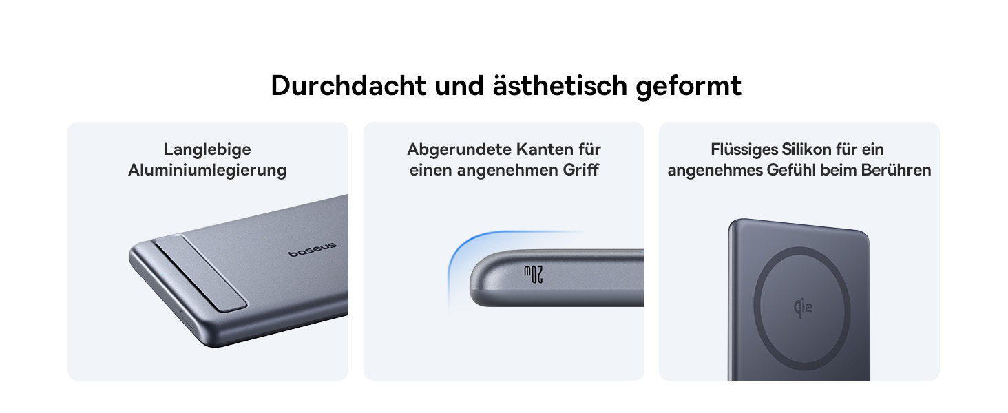 Power Bank Baseus Mini MagSafe 5000mAh з MagSafe, PD 20W, Qi2, сірий колір