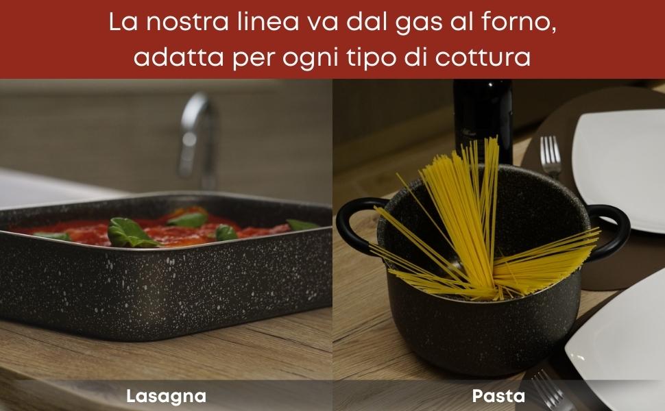 Форма для запікання NAMAI 40x28 см - Лазанья - Можна мити в посудомийній машині - Зроблено в Італії - Алюміній 28x40 см