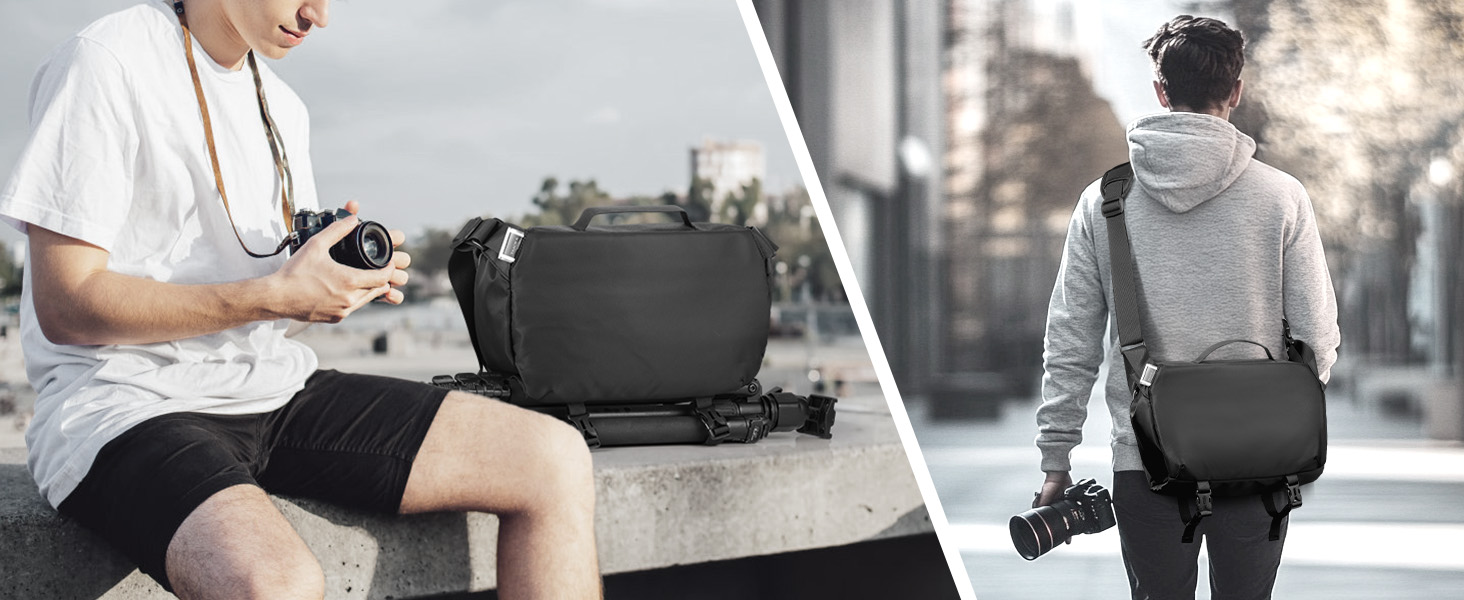 Сумка для камери TAAOKA: DSLR/SLR/беззеркальні камери, водонепроникна, з кріпленням для штатива, Crossbody (Темний зелений)