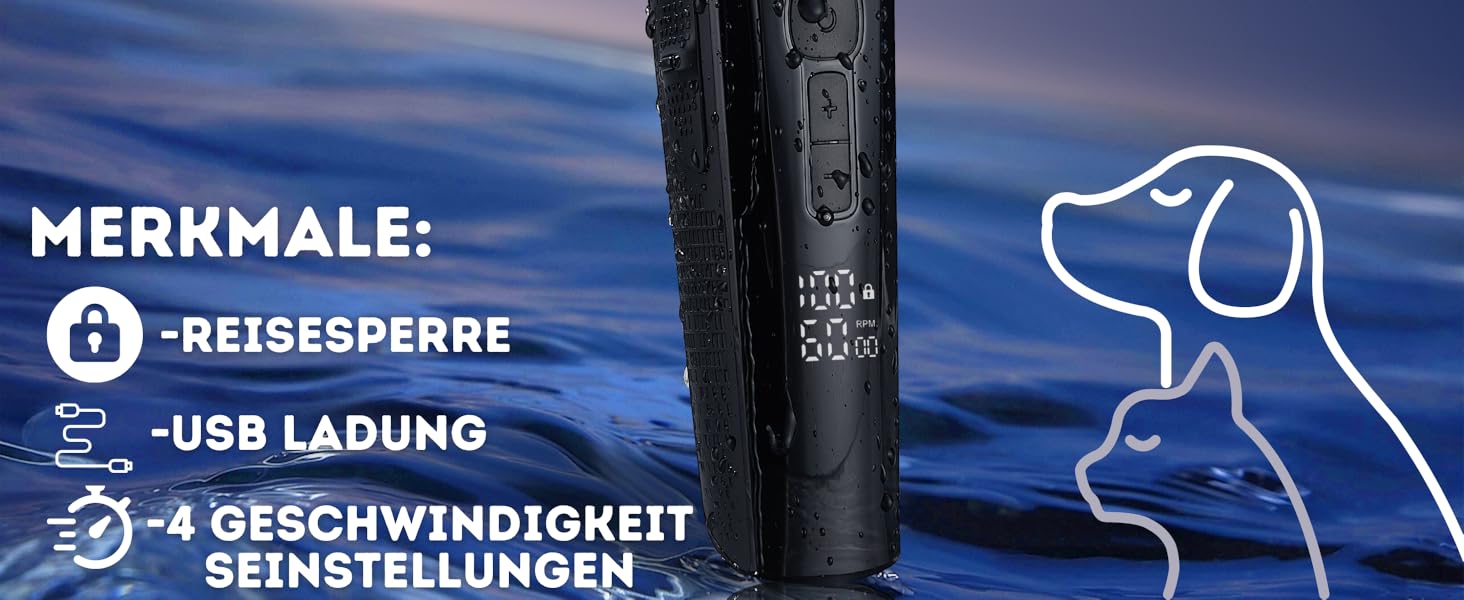 Набір для грумінгу тварин BarberBoss: професійна собача машинка для густого волосся, триммер для заплутаного хутра, безшумна та водонепроникна