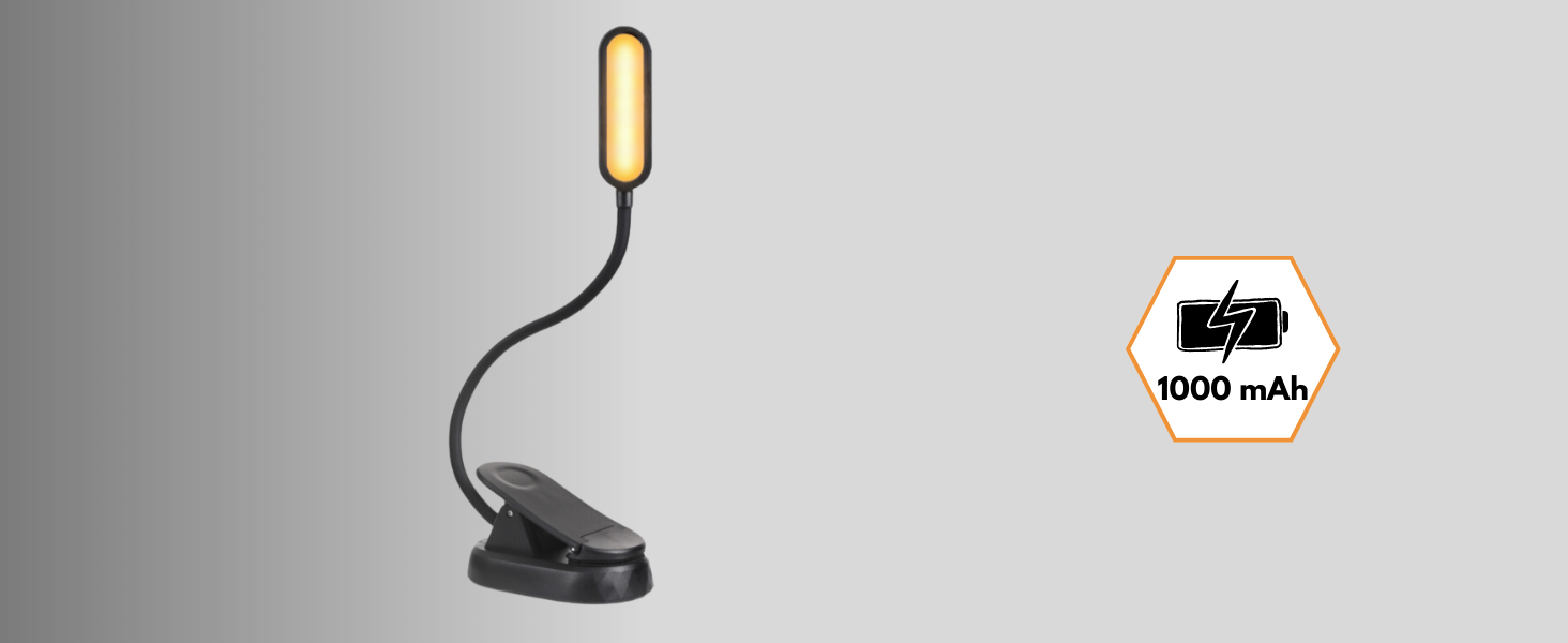 Нічна лампа-прищіпка для читання Toys4Boys з 8 LED, гнучка 360°, червоне світло для читання в ліжку