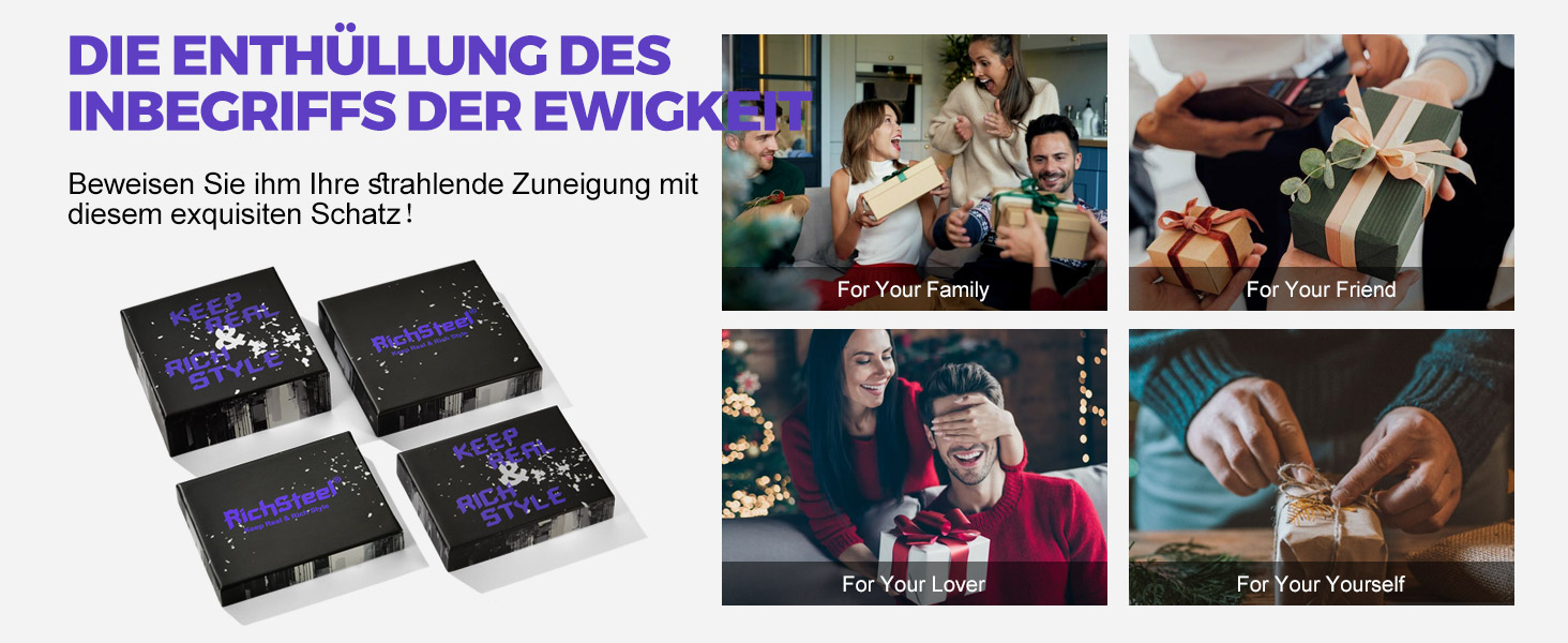 Набір браслетів для чоловіків Richsteel з нержавіючої сталі, 2 шт/3 шт, чорний/сталь/золотий, 9/8/4 мм, довжина 19/21/23 см, для подарунка