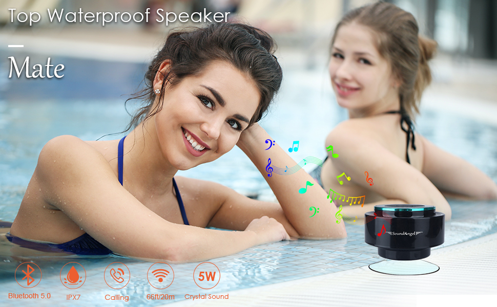 Портативна Bluetooth колонка Xleader для душу, водонепроникна з присоскою, бездротовий динамік для ванної кімнати, музична колонка для дітей, чоловіків і жінок, ідеальний подарунок