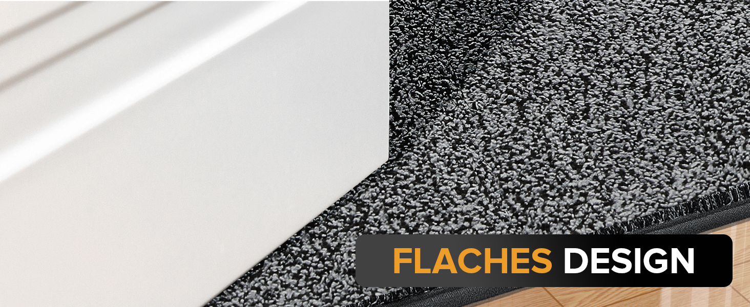 Килимок для входу Mibao SoftStep Luxus 60x90 см - чорний, антиковзкий, вологопоглинаючий, для дому та коридору, машинне прання