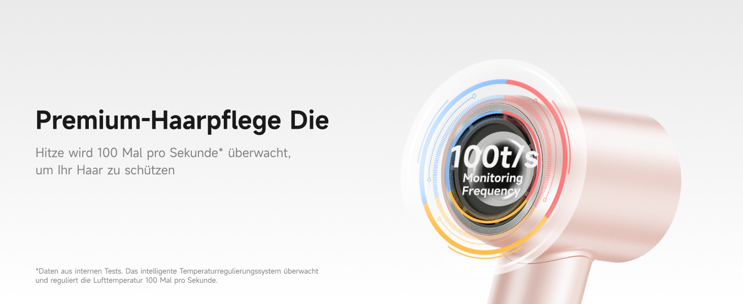Фен Laifen з магнітною насадкою, 200 млн негативних іонів, 110 000 об/хв, Rosé Gold (Swift Premium)