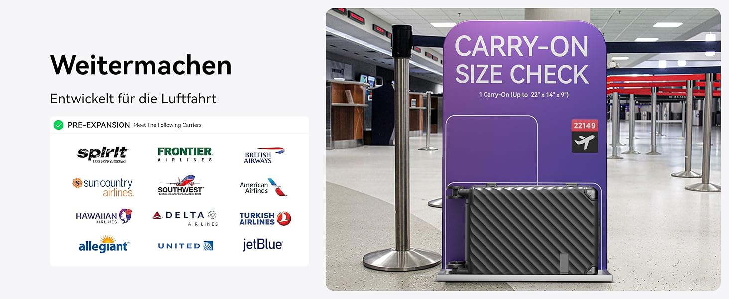 LUGGEX Carry-on Suitcase Hard Shell with Wheels - Expandable to 38L - Robust Polycarbonate for Stress-Free Travel (Metallic Black, 20/24/28)