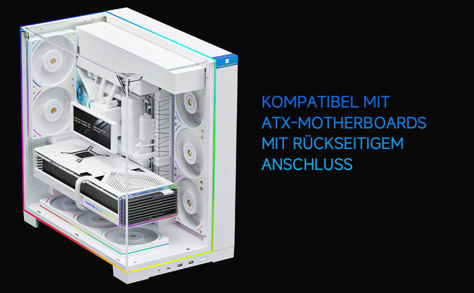 Ігровий корпус Thermalright TR A70 WHITE ATX з LCD-дисплеєм 9.16'', панорамною підсвіткою та підтримкою 8 вентиляторів
