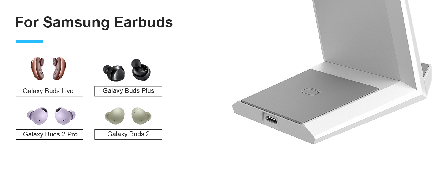 Бездротова зарядна станція NANAMI 3-в-1 для Samsung Galaxy Watch 7/6/5/4, Buds, S26/S25/S24/S22/Z Flip/Fold, Note 20 - Біла