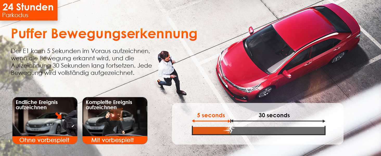 Автомобільний відеореєстратор VANTRUE E1 2.7K Wi-Fi GPS, 2.5K 1440P/60FPS, керування голосом та пультом, нічне бачення HDR, паркувальний режим 24/7, кут 160°, до 512ГБ