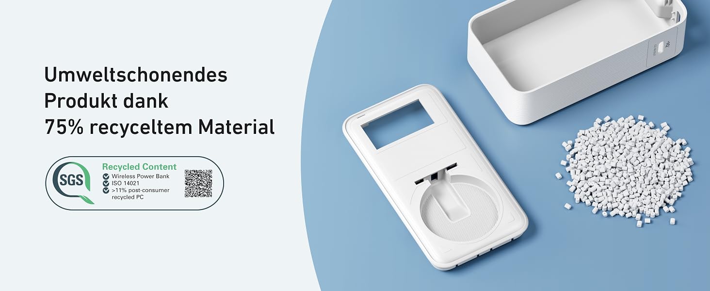Повербанк Anker MagGo 10000mAh для Apple Watch та iPhone 17/16/15, Samsung, iPad — сертифікований, з вбудованим кабелем USB-C, потужність 35W, білий