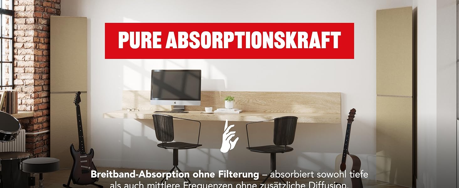 Бас-пастка для кутів Addictive Sound Standard — Студійна акустична панель (басова пастка) зі спеціальної мінеральної вати, 80-2000 Гц, бежева, 98 см, Made in EU