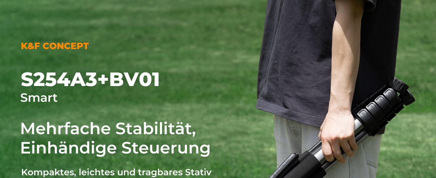 Штатив K&F Concept S255A3+BV01: Легкий штатив з сумкою, 190 см, для камери/DSLR, смартфона, Canon, Nikon, Sony