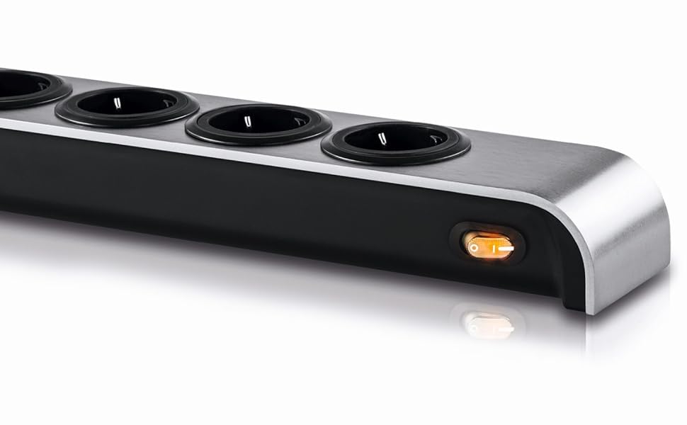 Розподільник розеток Oehlbach Powersocket 505 - преміум якість, 2 USB-порти для планшету та смартфона, компактний дизайн, колір антрацит