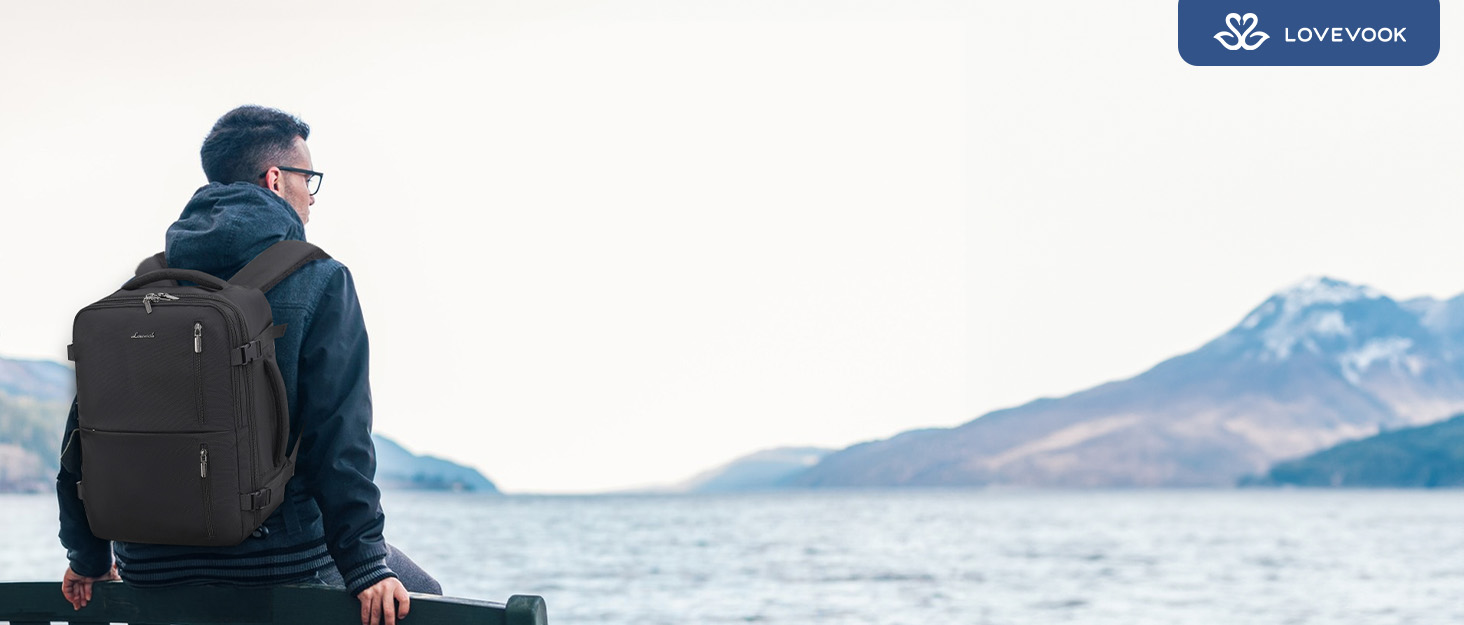 Рюкзак LOVEVOOK для жінок, ручна поклажа, 40x30x20 см, 24л, для ноутбука 14 дюймів, для подорожей, бізнес-рюкзак, бежевий