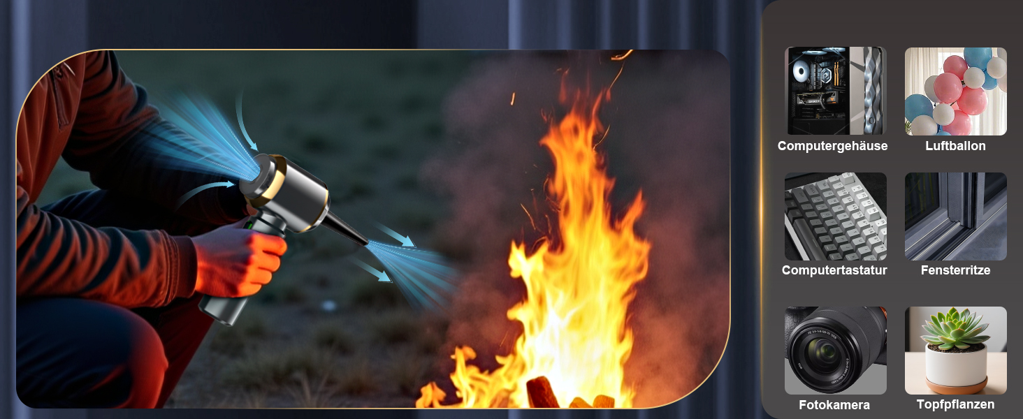 Ручний пилосос Antifnuo 4-в-1 бездротовий, 25000PA, 220000 об/хв, для дому, офісу, кухні, сірий