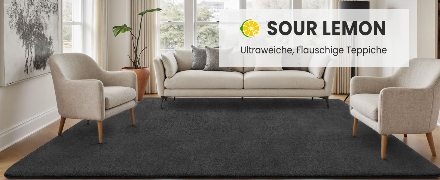 Килимок для вітальні та дитячої кімнати 160x230 см, сірий, з коротким ворсом, миючий, антиковзаюча підкладка