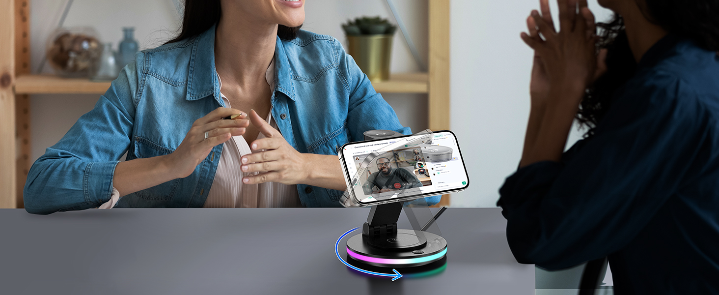 Зарядний пристрій MagSafe 3-в-1 для Apple Watch та iPhone, складний, поворотний з регулюванням світла, бездротовий зарядний стан MagSafe для iPhone 16/15/14, AirPods (без адаптера) - Чорний