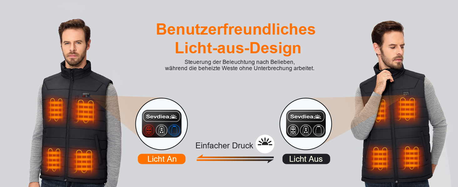 Обогреватель жилет чоловічий з Powerbank 16000mAh 7.4V, 9 зон обігріву, Hilpert, для кемпінгу