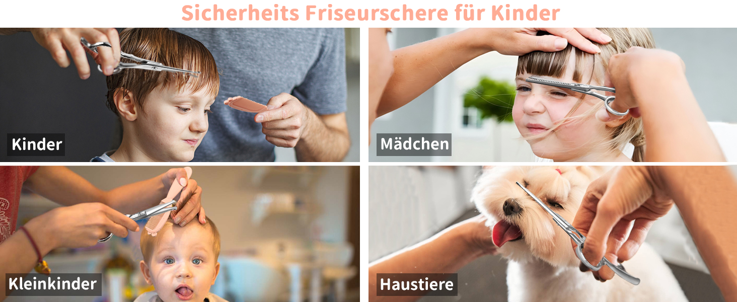 Професійний набір ножиць для стрижки волосся CIICII (6.7 дюймів) - ножиці для стрижки та прорізання волосся, бороди, догляду за волоссям для чоловіків, жінок, домашніх тварин, салонів краси. (Чорний, Срібло)