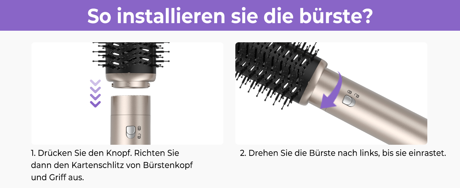 Фен-щітка 5 в 1 Airstyler Pro 1000W: стайлер для волосся, локони, об'єм, догляд, іонізація (золотий)