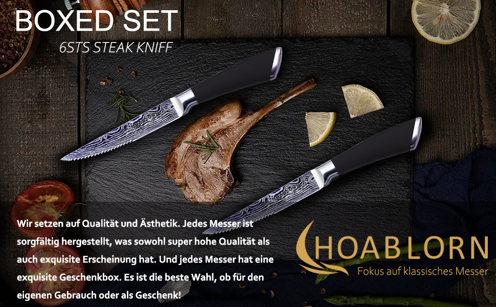 Набір кухонних ножів Hoablorn з бруском 15 предметів. Брусок з акації, міцний магнітний тримач. Ідеальний подарунок на новосілля та весілля (сріблястий)