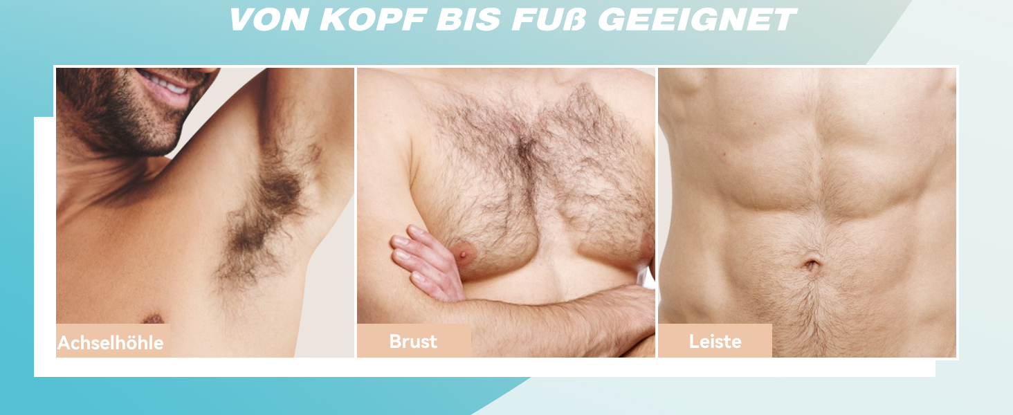 Триммер для тіла Kensen 2-в-1: для чоловіків, для інтимної зони, волога та суха, з насадками для грудей, пахв та зони бікіні