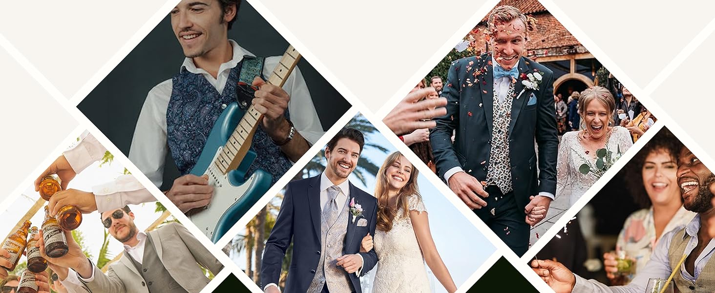 Краватка чоловіча квіткова, нагрудна хустка, кишеньковий хустинка HIDERN, жаккард, для весілля, бежева (XL)