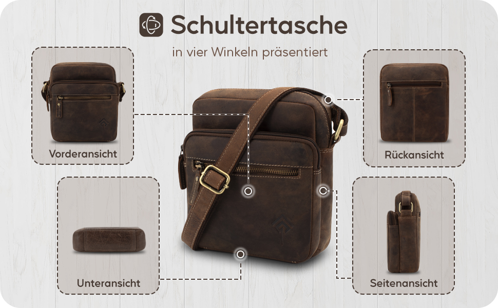 Чоловіча сумка через плече JOREY з натуральної шкіри, чорна. Ідеальна для бізнесу, роботи та подорожей. Чоловіча шкіряна сумка-мішок.