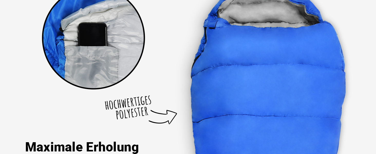 Спальний мішок MSports Premium Outdoor з ременем для перенесення - вибір на весну/літо (200 GSM) або осінь/зима (300 GSM) для кемпінгу, подорожей, фестивалів - теплий мумієподібний спальник оливкового кольору 300 GSM - для осені/зими