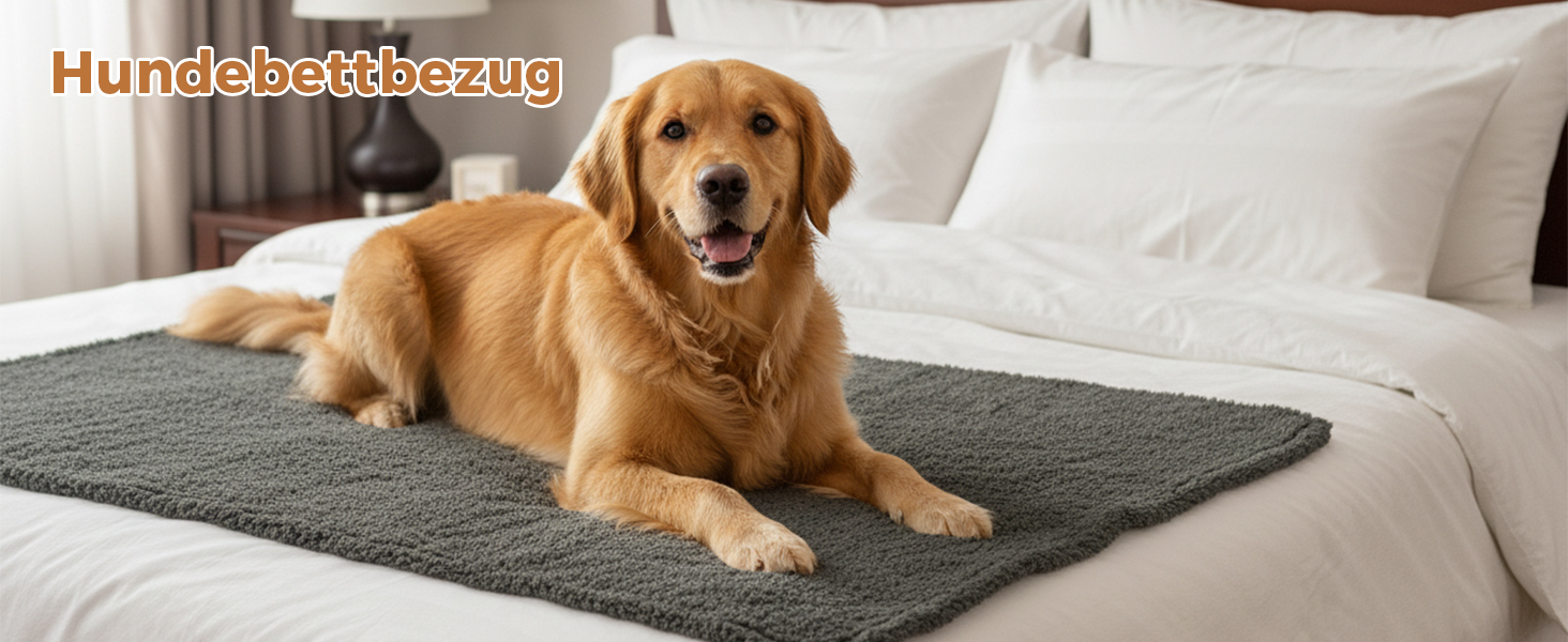 Водонепроникний коврик для собак, миючий, 120 x 100 см, двосторонній, для собак та котів середніх та великих порід, захист дивану та ліжка, м'який Sherpa Fleece та фланель, сірий L (120 x 100 см)