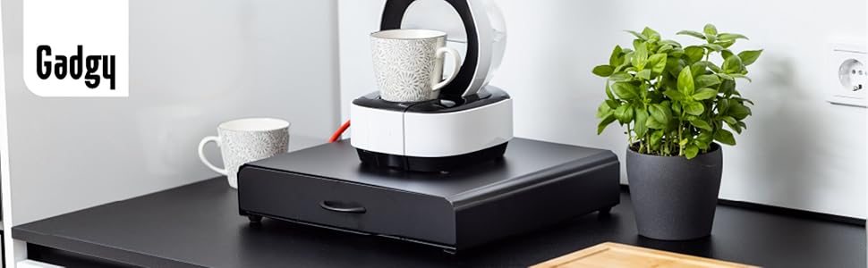 Тримач для капсул Nespresso Gadgy - органайзер для 50 капсул, нержавіюча сталь, чорний