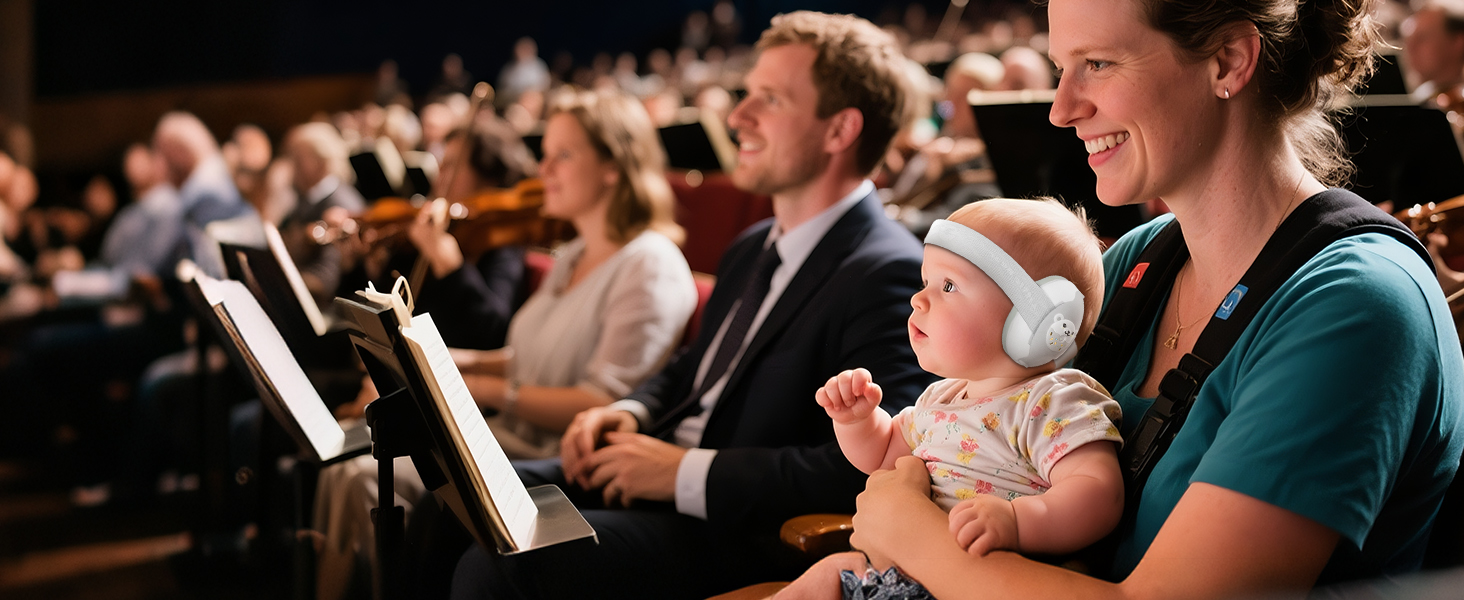 Навушники для дітей, захист вух, 2-в-1, шумопоглинання, сірий колір