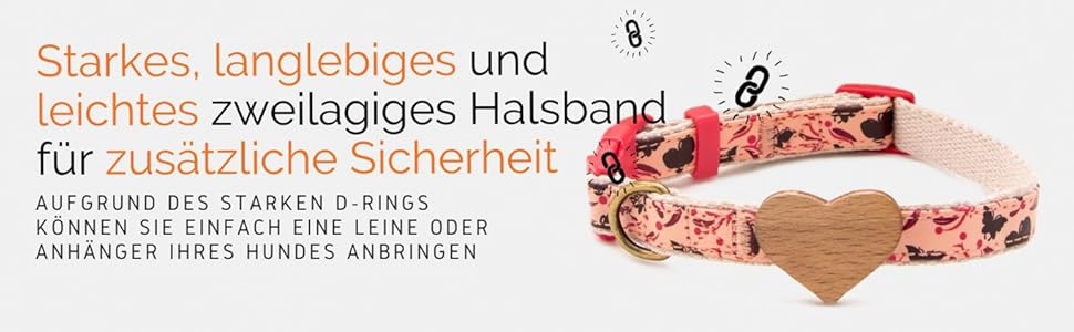 Нашийник для собак Pettsie з серцем та браслетом дружби, регульовані розміри S та M, комфортний дизайнерський льон, міцний та довговічний, чудовий подарунок для любителів собак (35,6 - 50,8 см (M), Червоний)