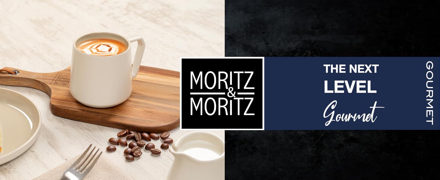 Набір кавових чашок Moritz & Moritz CAVO, 6 шт., пісочний колір, 500 мл, з ручкою, з якісного кераміки. Стильний дизайн для кави, чаю, капучино.