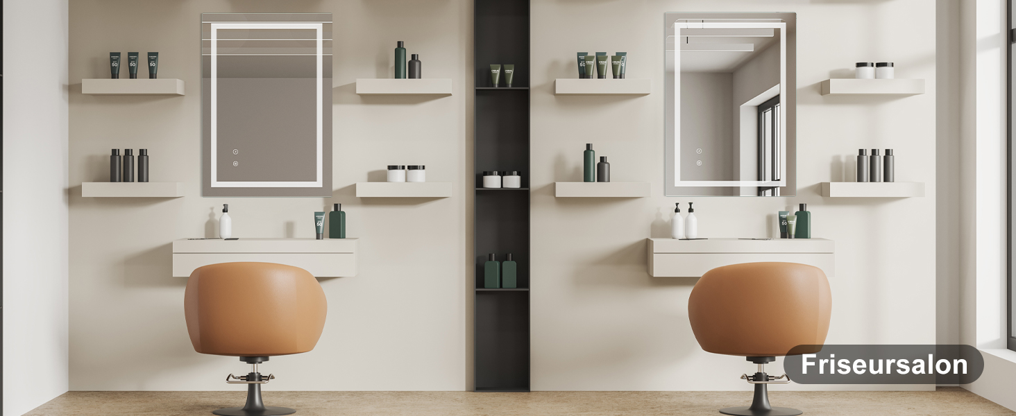 Дзеркало для ванної кімнати Sanitemodar LED 50x70 см з підсвічуванням, протизапотівальне, з сенсорним вимикачем