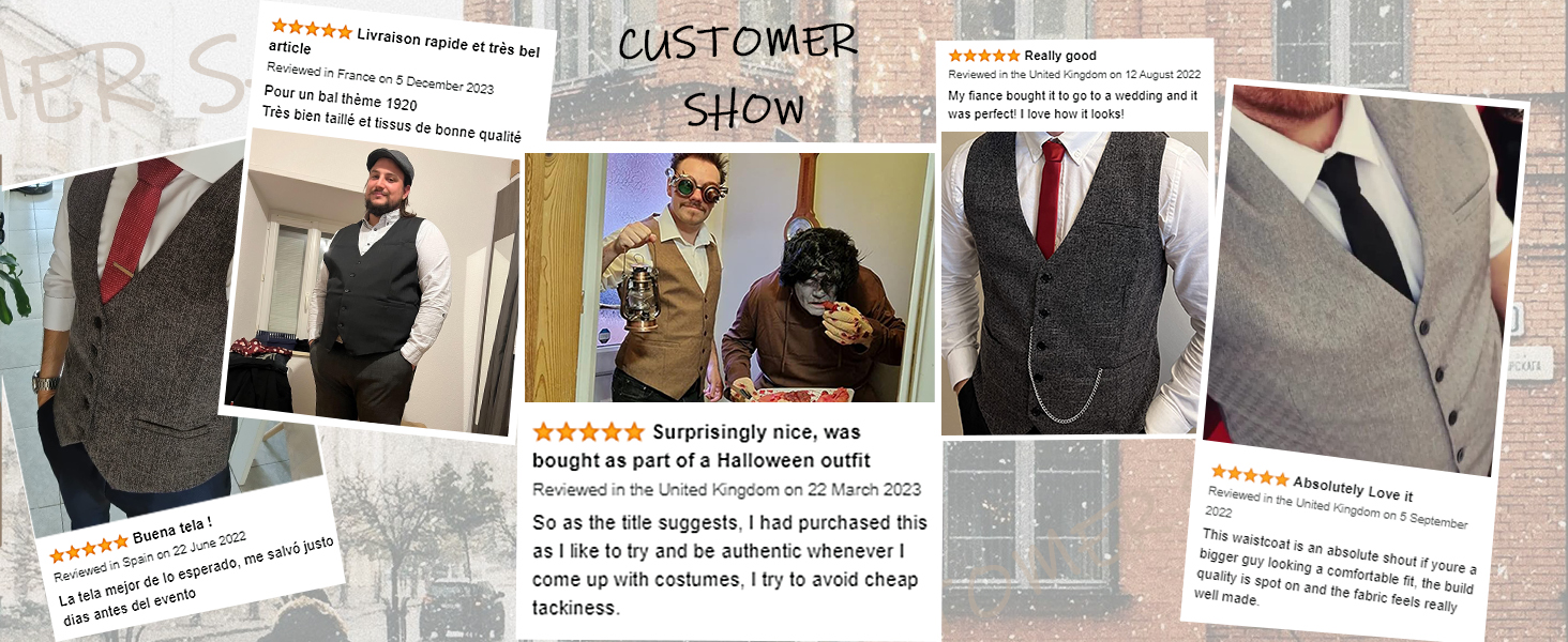 HISDERN Жилет чоловічий для весілля та офіційних заходів, класичний, ретро, бавовна, однотонний, елегантний, бізнес, XS-4XL, сірий