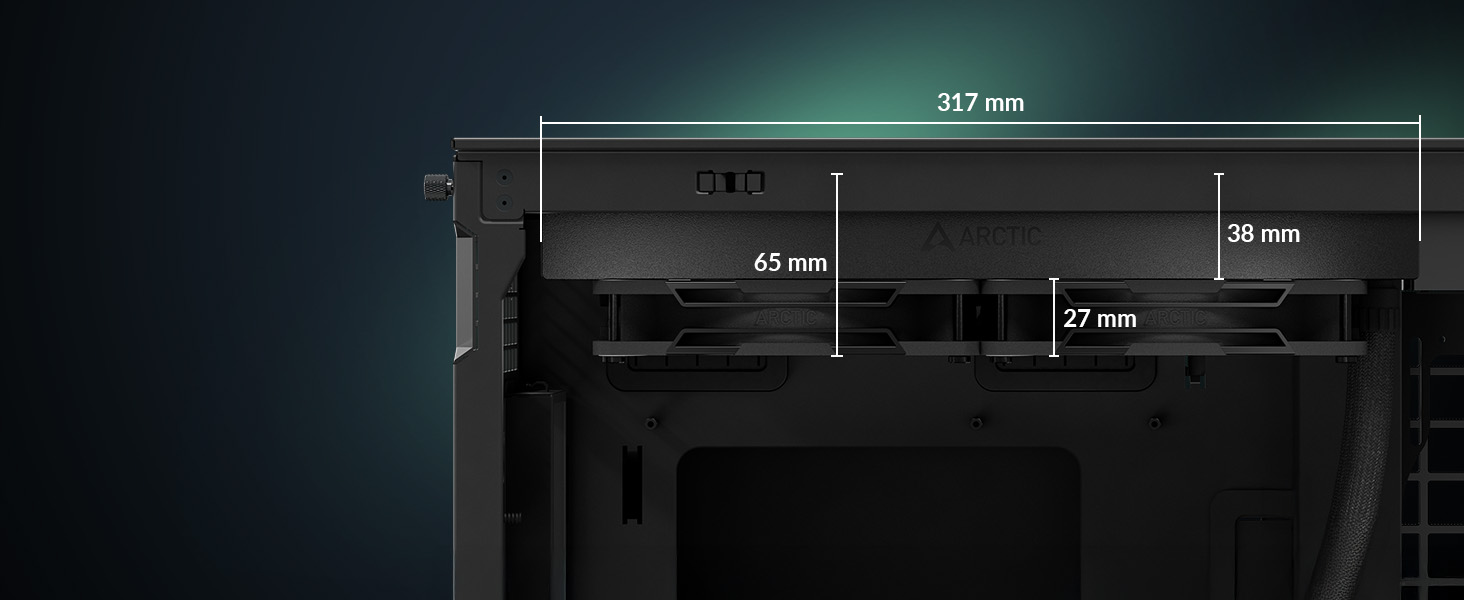 ARCTIC Liquid Freezer III Pro 280 - Помпа водяного охолодження ПК, AIO CPU, 2x140 мм, чорний