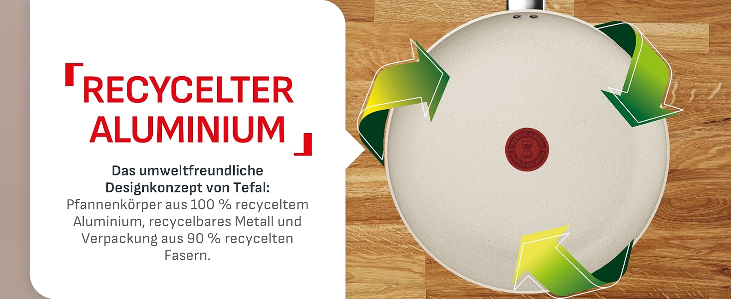 Набір посуду Tefal Mineralia+ Stone White On, 7 предметів, антипригарне покриття, Thermo-Signal, для всіх типів плит, білий, G199S544