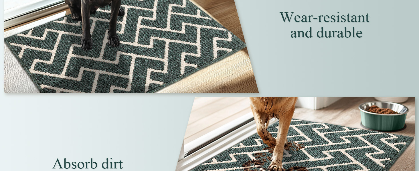 Вологостійкий килимок для дому Black 50 x 80 см: для входу, коридору, саду, дому, тварин. Антиковзка Schmutzfangmatte